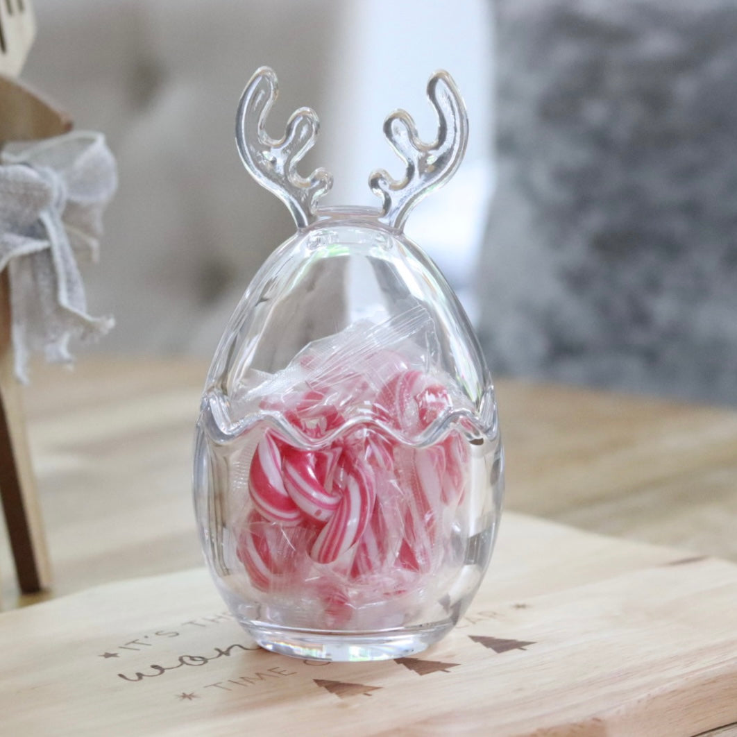 Reindeer Glass Jar