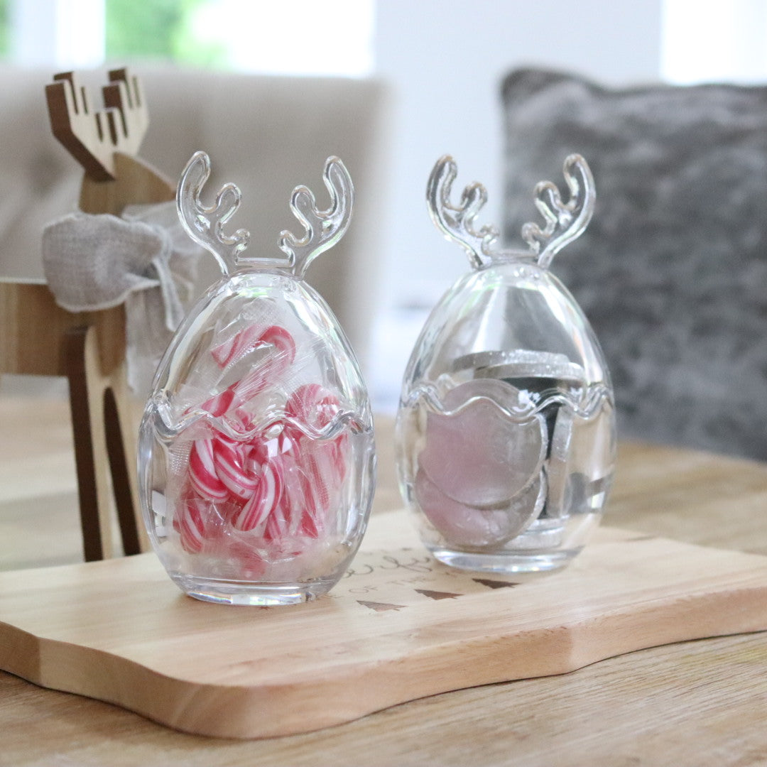 Reindeer Glass Jar