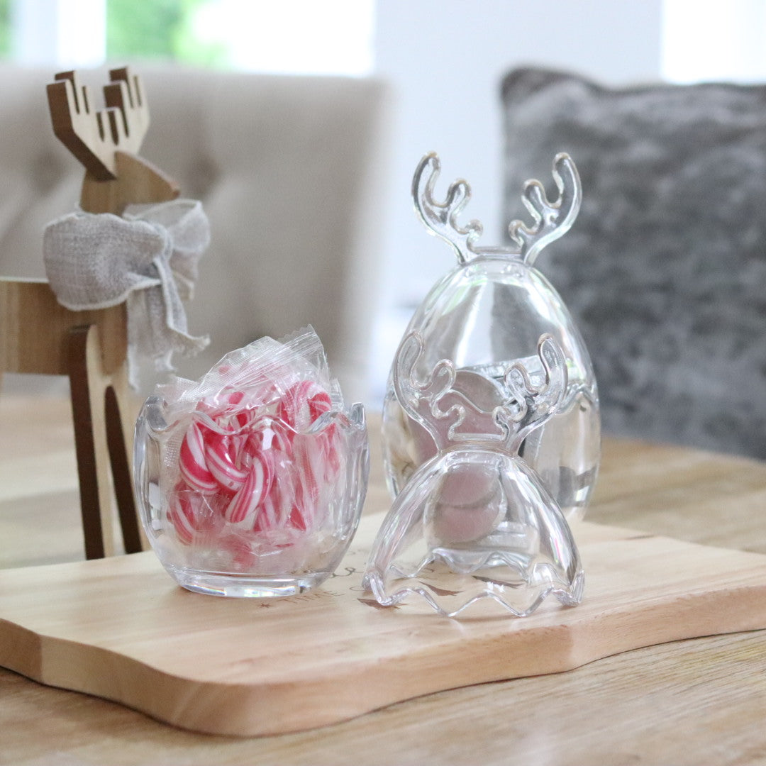 Reindeer Glass Jar